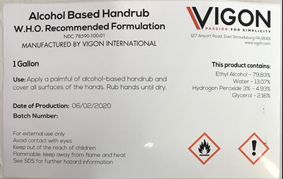 Bottle Label (Pckge   78590 100 01)